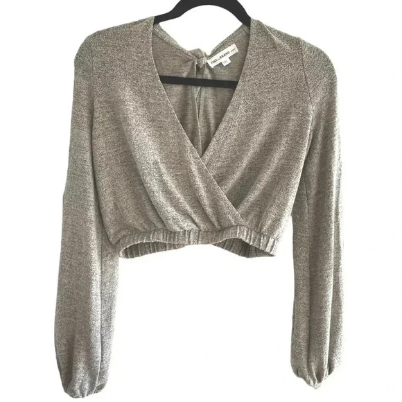 Crop Long Sleeve Wrap Top M Fika the Brand - Picture 1 of 6